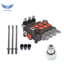 Hydraulic Monoblock Double Acting Control Valve 3 Spool 21GPM SAE w/conversion