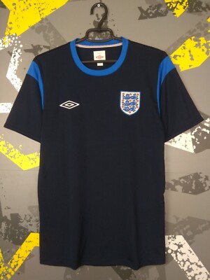 England Team Training Jersey Football Shirt Blue Umbro Mens Size M