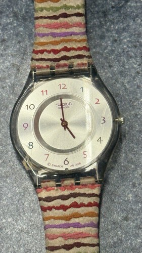 Swatch Slim Wrist Watch Quartz Vintage Swiss Rare AG 2008 Women Ladie Read - Picture 2 of 15