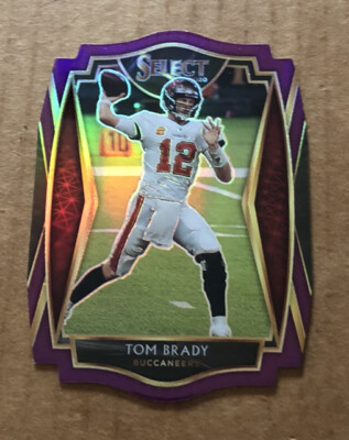 2020 PANINI - TOM BRADY - *RARE* SELECT PREMIER LEVEL DIE-CUT PURPLE SP #101 $$$