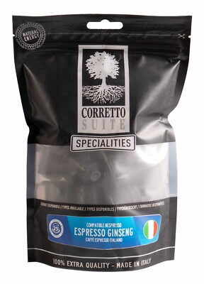 Nespresso compatible pods Espresso Coffee with Ginseng extract 250 capsules