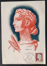 Carte Maximum 1er Jour 1960 Timbre Marianne Decaris N° 1263 Oblitéré Paris
