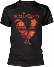 Alice In Chains Rooster T Shirt Cotton Black Unisex All Size S-5XL
