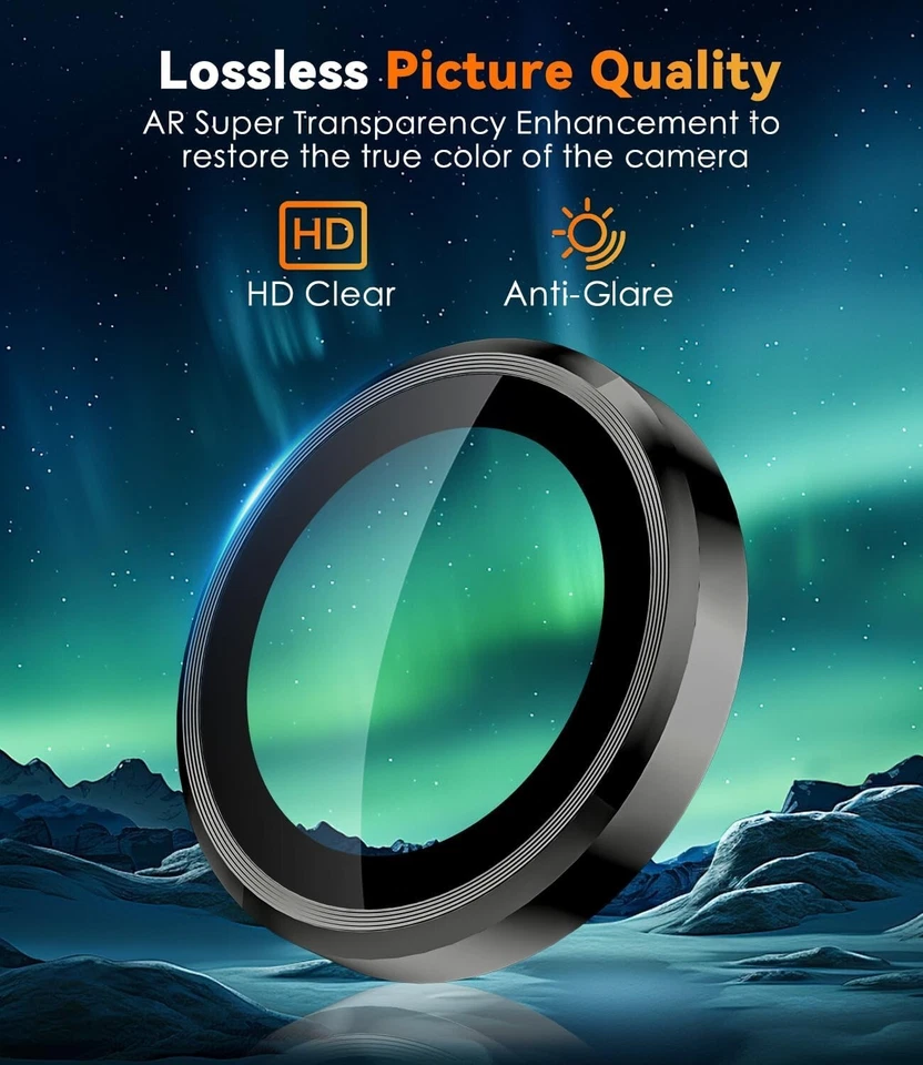 For Samsung Galaxy S25 Ultra S25 Plus Metal Rings Camera Lens Protector Cover - Image 3 of 4