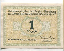 Pieniądze awaryjne: Hohenwestedt Schleswig-Holstein 1 sztuka (425)