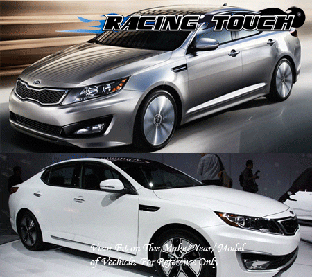 Visera de ventana JDM deflector fuera de canal teñido de humo 4 piezas para Kia Optima 10-15 - Imagen 7 de 7