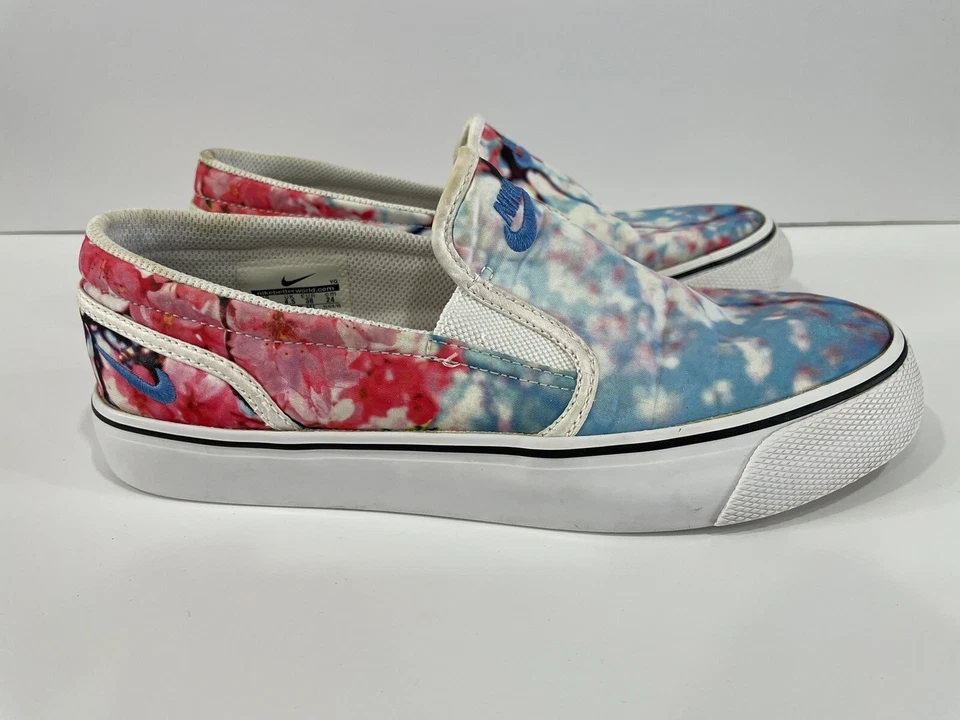 Nike Toki Slip On Shoes Sneakers Cherry Blossom Pink and Blue Women’s Size 7 - Image 3 of 4