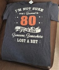 80th Birthday Gifts I Survived 80 Years Old Funny T-Shirt