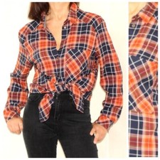 Vintage 90s Plaid shirt, retro Unisex long sleeve button up, Size XL