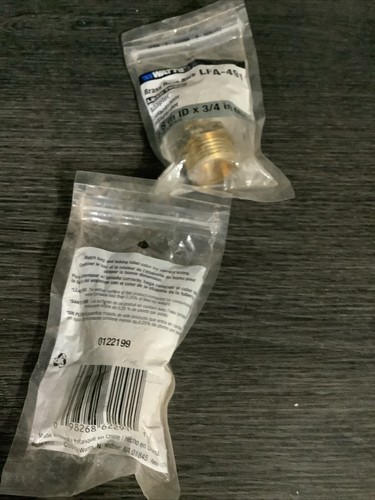 LFA-491 5/8 in. Barb x 3/4 in. MHT Brass Water Hose Adapter Fitting Lot Of 2 - Picture 2 of 2