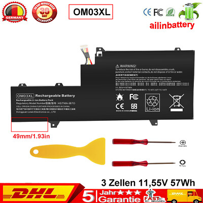 Akku Für HP EliteBook x360 1030 G2 OM03XL 1GY29PA 863167-171-1B1 HSTNN-IB7O DE