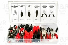 60 pc. Alligator Clip Test Lead Assortment Electrical Batery Clamp Connector Kit