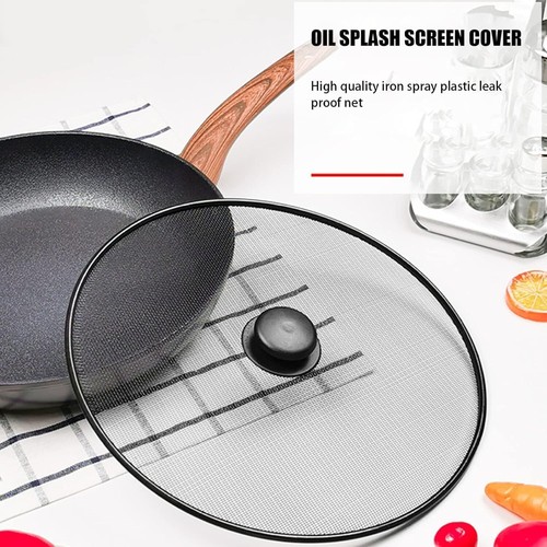 PEBBLE HUG 19cm Splatter Screen, Protective Lid Mesh with Knob, Frying Pan - Picture 18 of 35
