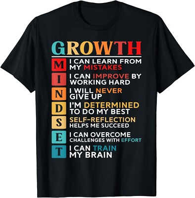 Growth Mindset Definition Motivational Quote Inspiration Funny  Unisex T-Shirt