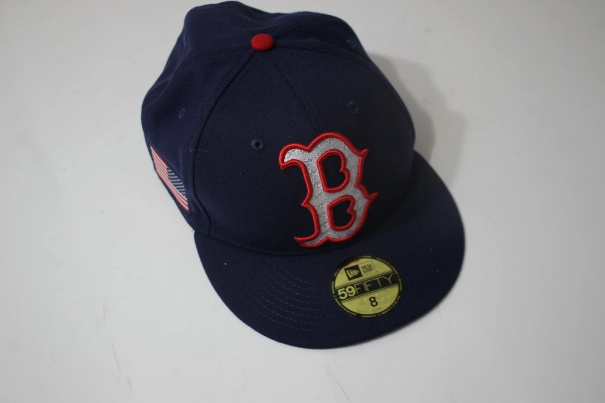 NEW ERA GENUINE MERCHANDISE B PATRIOT TURN 5950 SPORT CAP SIZE 8 NAVY 63.5 cm
