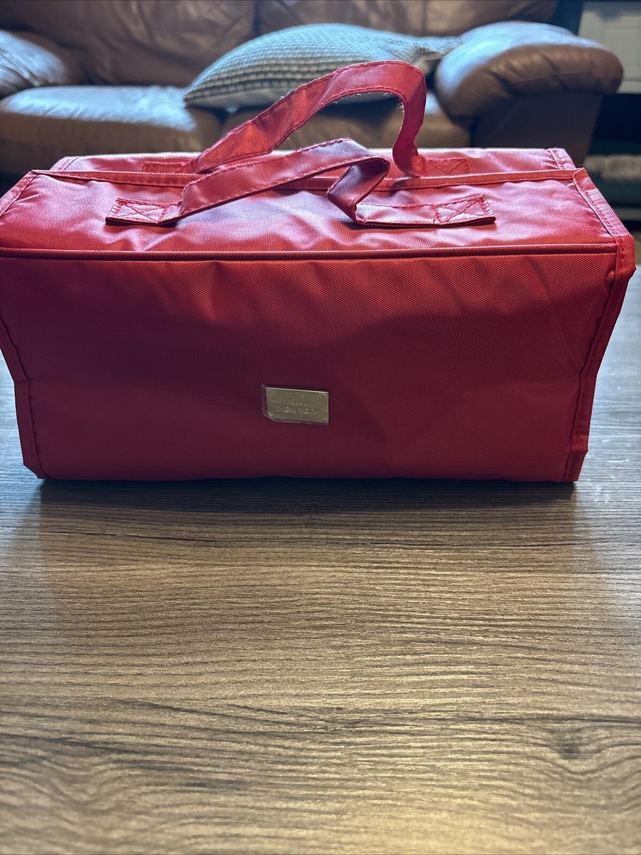 Joy Mangano JM New York Rollup Travel Organizer Bag Red Jewelry