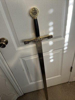 45'' Excalibur Sword, Silver & Gold Colored Replica Of King Arthur s Sword