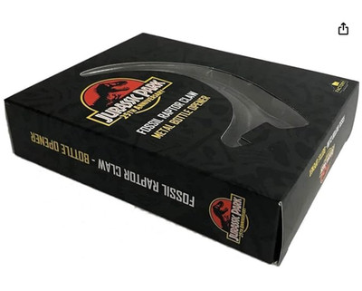 Jurassic Park 25th Anniversary Fossil Raptor Claw Metal Bottle Opener Bar Tool