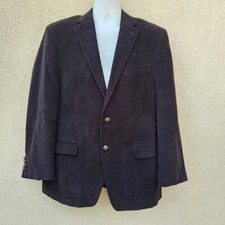 RALPH LAUREN Men's Sport Coat Size 42R Black Corduroy Preppy Paisley Blazer