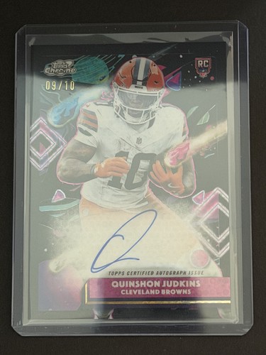 2025 Topps Chrome Cosmic Quinshon Judkins Black Eclipse Refractor Auto 09/10