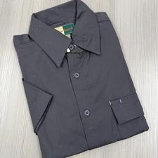 WearGuard Men's Dark Gray Short Sleeve Front Pocket Button up Size Small