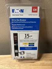 Eaton Type CH 15-amp 1 -Pole Dual function AFCI/GFCI Circuit Breaker