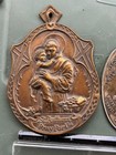 Antique Catholic Religious Hanging Sacred Heart Plate medal Prayer   (A2026A) — photo 2