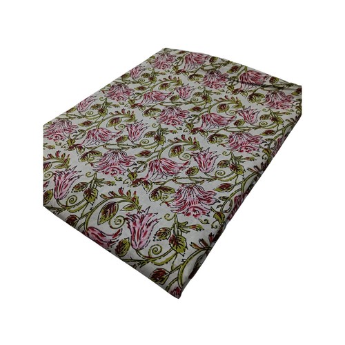 Han Block impreso flor rosa 2,5 yardas tela de algodón material artesanal... - Imagen 2 de 4