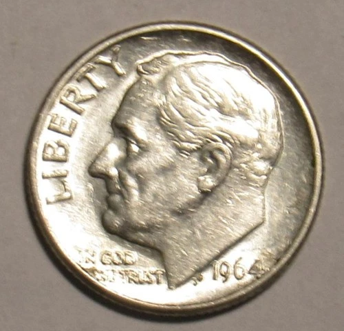 1964 P ROOSEVELT DIME , 90% Silver BU