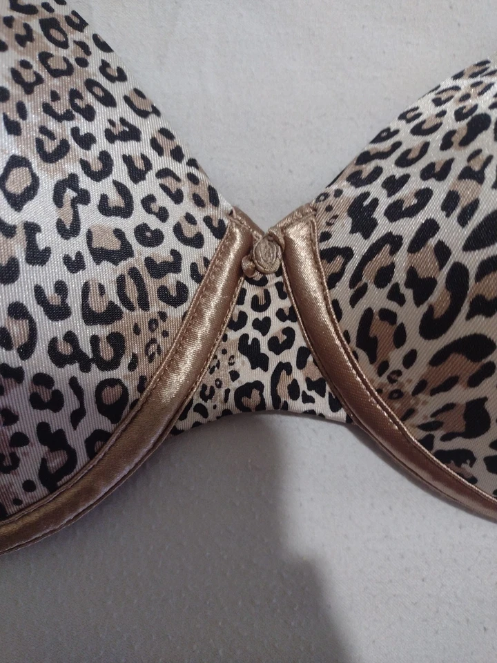 Sujetador convertible con aros Bali para mujer 38C negro tostado estampado de guepardo 3470 Foto 2 de 4