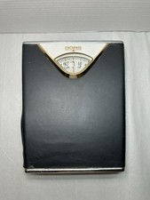 VINTAGE BORG BATHROOM SCALE  BLACK  ACCURATE READING