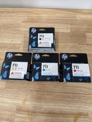 GENUINE SET 4 HP 711 INKS DESIGNJET T120 T520 CZ133A,CZ134A,CZ135A,CZ136A-2021