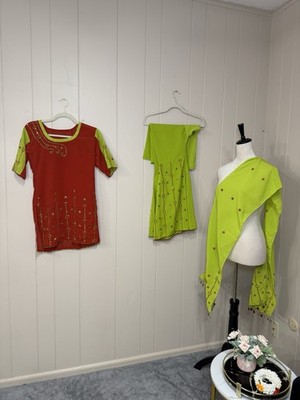 Young Girl 3pcs Hand Made Elegant Embroidered Dress 