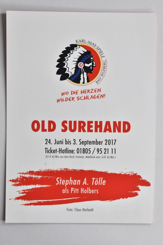 Stephan A. Tölle - Old Surehand Karl-May-Spiele - original Autogramm -  - ca. 15 - Bild 2 von 2