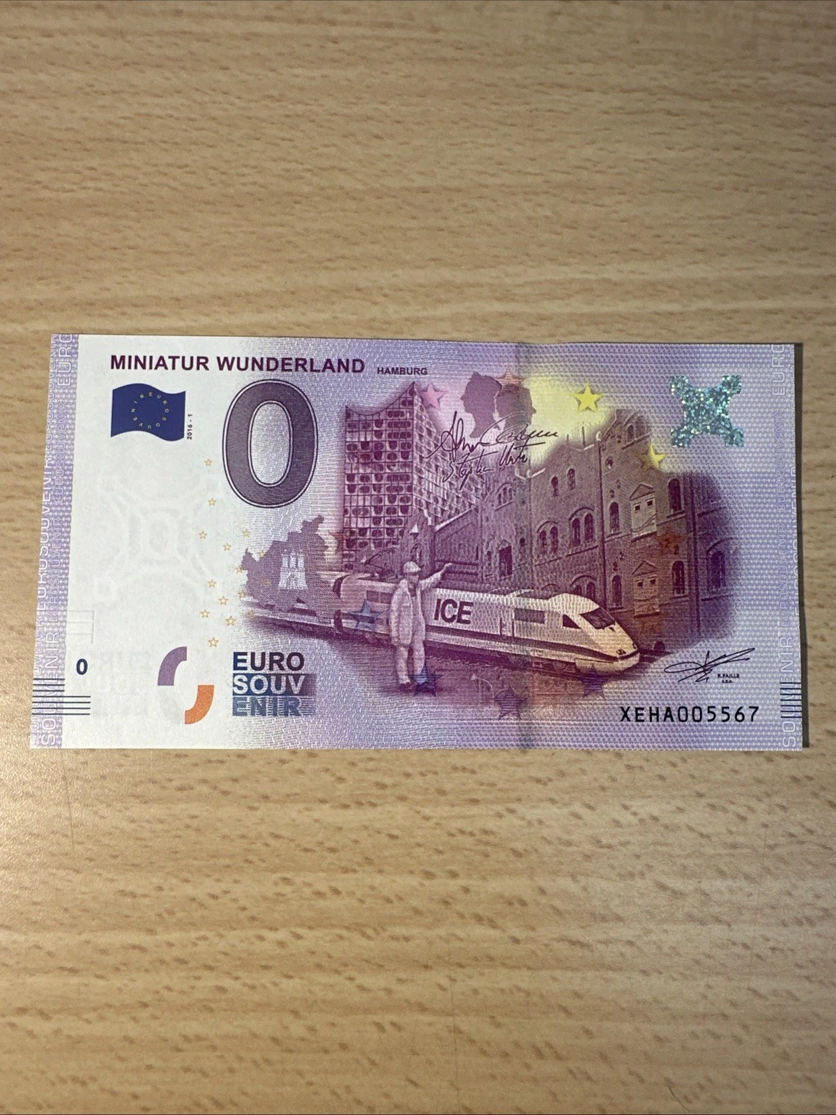 Billet Zéro 0 € Euro Touristique / Souvenir 2016-1 Miniatur Wunderland