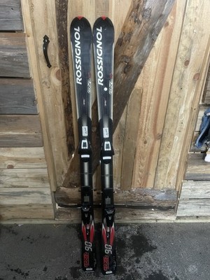 Rossignol Cobra 90 Skis 146cm Black Red White w/ Bindings 112/69/95mm 13m Radius