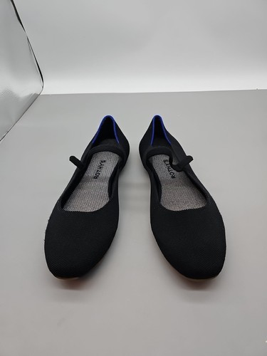 ROTHYS Shoes Womens 12.5 Black The Square Mary Jane Tortoise Shell Outsole Flats