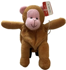 HELLO My Name, is Charlie Plush Monkey with Backpack Keychain