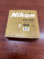 Nikon Filter 52 mm B12 Made In Japan In Box