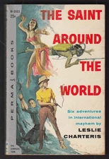 Leslie Charteris: The Saint Around the World 1958 pb GGA cover by James Meese