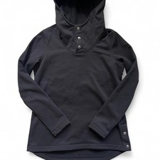 The North Face Womens 3 snap button Pullover Hoodie Sweatshirt Snap Size S