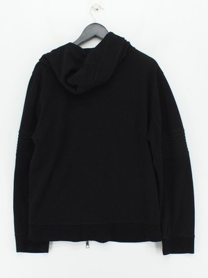 Neil Barrett Men's Hoodie L Black Viscose with Elastane Pullover