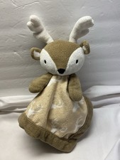 Levtex Baby Deer Plush Lovey Security Blanket Buck Antlers Reindeer Brown Plush