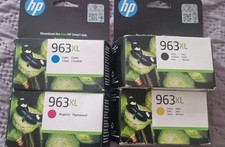 HP 963XL Ink Cartridges. Black, Cyan, Yellow, Magenta. Genuine HP.