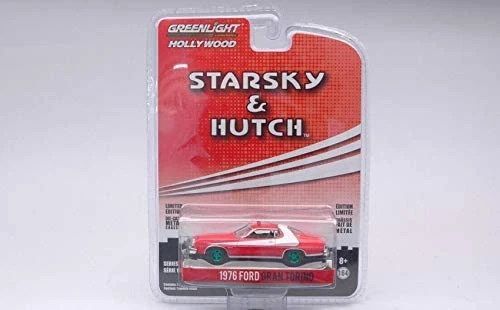 STARSKY HUTCH Modello Ford GRAN TORINO 1976 SPORCA RUOTE VERDI 1:64 Greenlight - Immagine 2 di 2