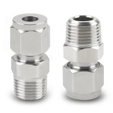 Stainless Steel 304 Compression Tube Fitting Straight Adapter Connector with ...