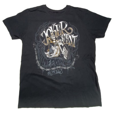 Joker Fest Doro Konzert Thunderbike 2013 T-Shirt Biker Skull Chopper Schwarz M