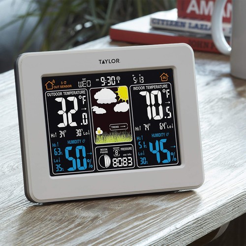 Wireless Digital Deluxe Color Weather Station Forecaster - Picture 3 of 5