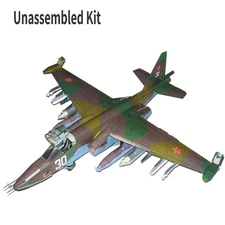 1/33 Soviet Sukhoi Su-25 Attack Aircraft Fighter Paper Model Unassembled Craft