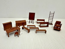 Marx Tom Corbett Space Academy Playset Indoor 14pcs Accessories Brown Re-Issued